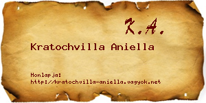 Kratochvilla Aniella névjegykártya